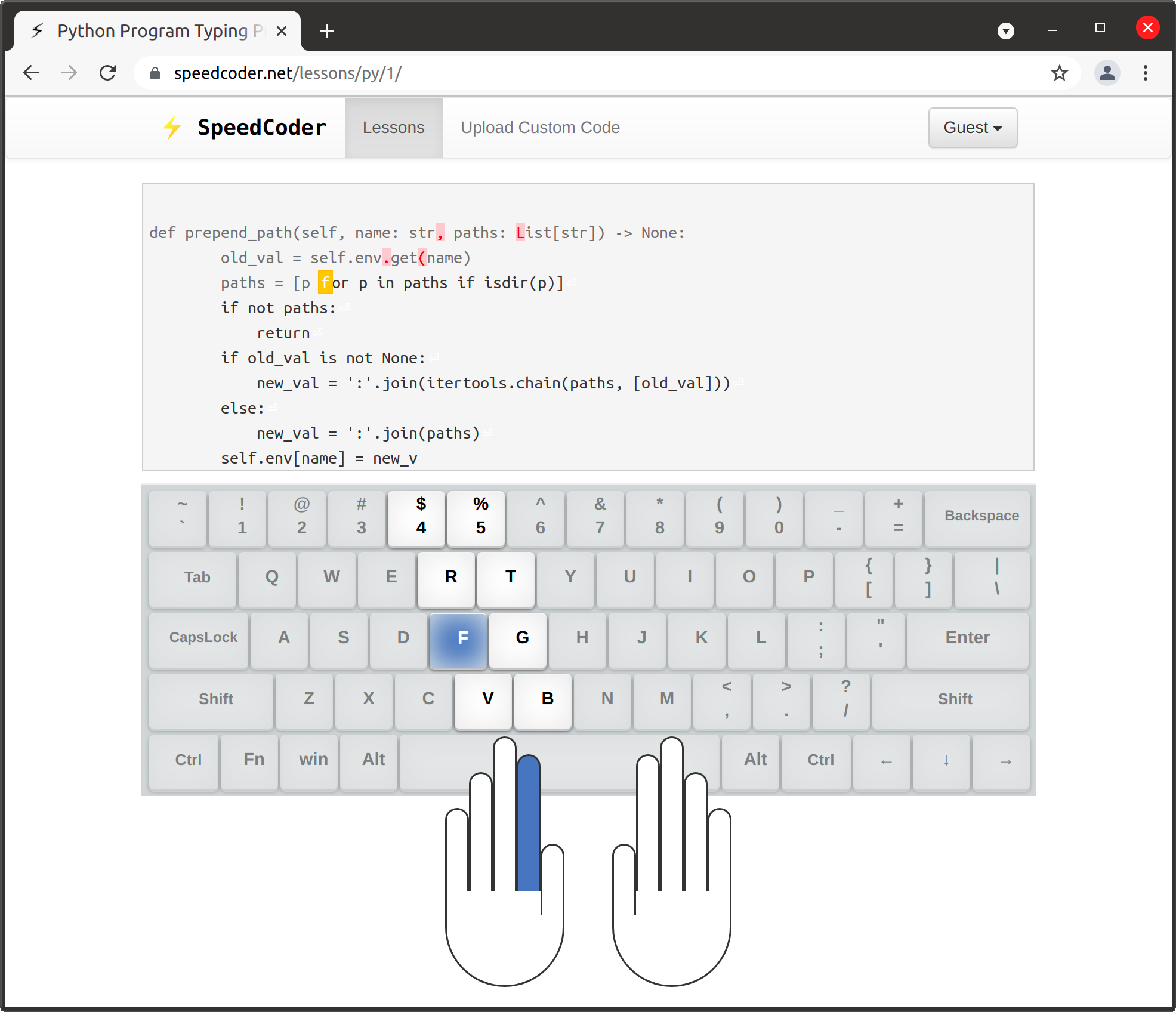 Typing Practice for Programmers